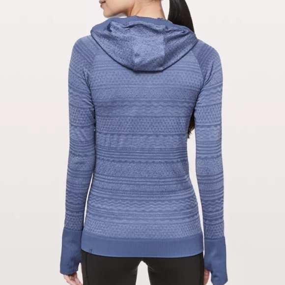 Lululemon Rest Less Hoodie Long Sleeve Shirt Hooded Longsleeve Blue Size 8 - Picture 1 of 11
